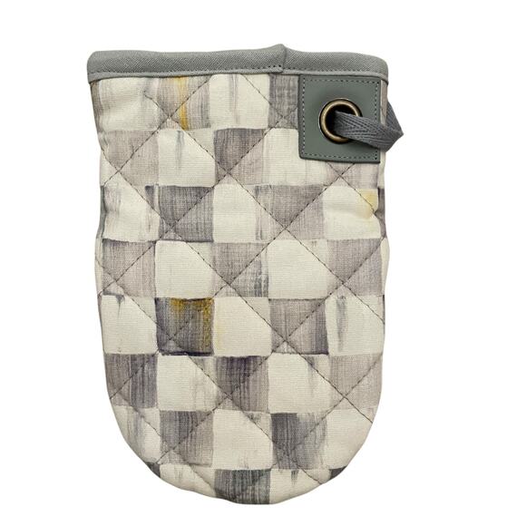 Brand New Mackenzie-Childs Sterling Check Mini Oven Mitt - Picture 9 of 10